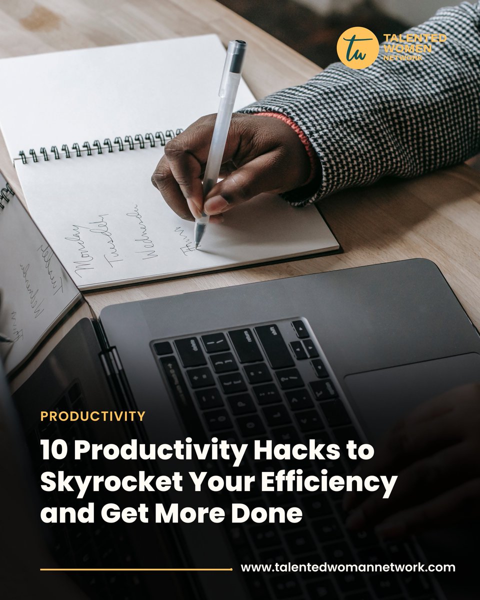 TWNetworkAfrica's tweet image. Work smarter, not harder. These 10 practical productivity hacks can help you achieve more while staying balanced.

Learn more in link below &amp;amp; in bio.

talentedwomennetwork.com/10-productivit…

#TalentedWomenNetwork #WorkSmartLiveWell
