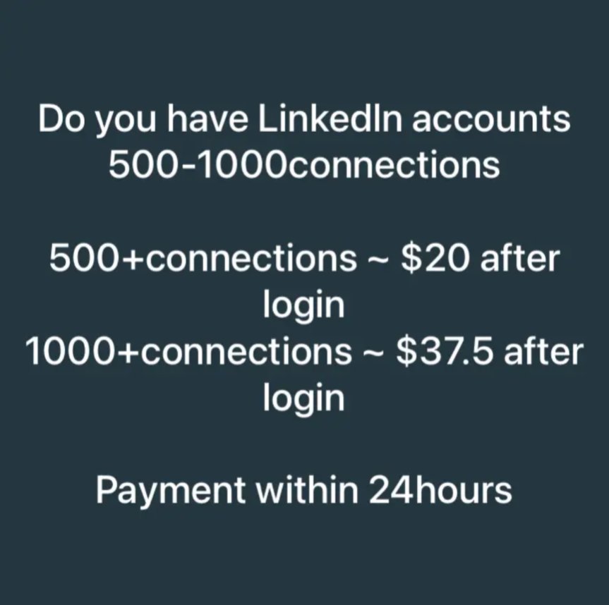 Don't judge unsuccessfully man they don't have connection and information. 
I need LinkedIn accounts for growth and development of our company, 

We rent at fair prices, from $10 to $40 per week, 

Depending on the number of connections. 

Rent us your account for a win win 😉