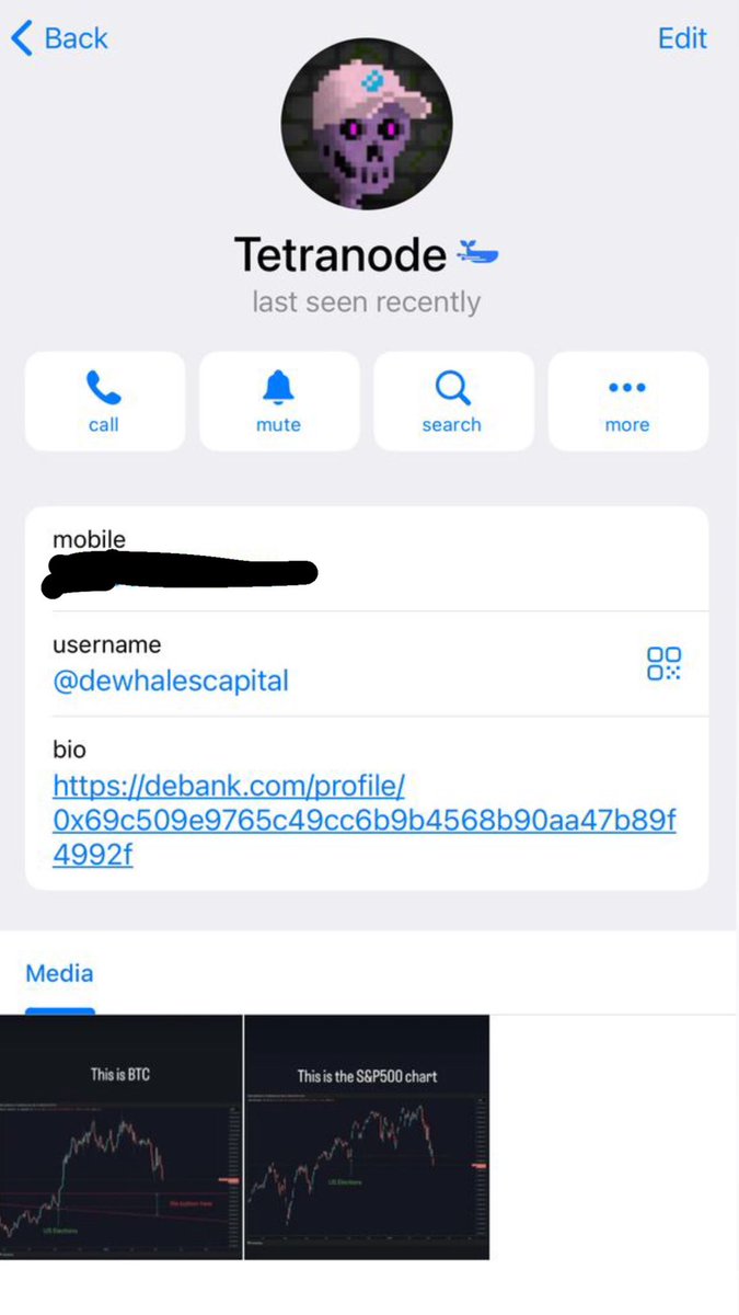 SamInsanity's tweet image. Just a random question, someone contacted me with your handle on Telegram, is this you or an impersonator?
@Tetranode @DewhalesCapital