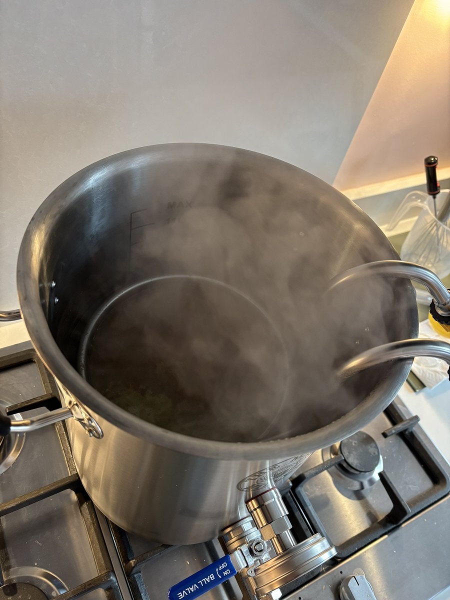 After nearly three years out of action, I finally got round to brewing again! I should have a 6% Harlequin English IPA ready in the next few weeks. 

The new 12L Malt Miller kettle was excellent too. 100% recommend if you’re new/returning to brewing.