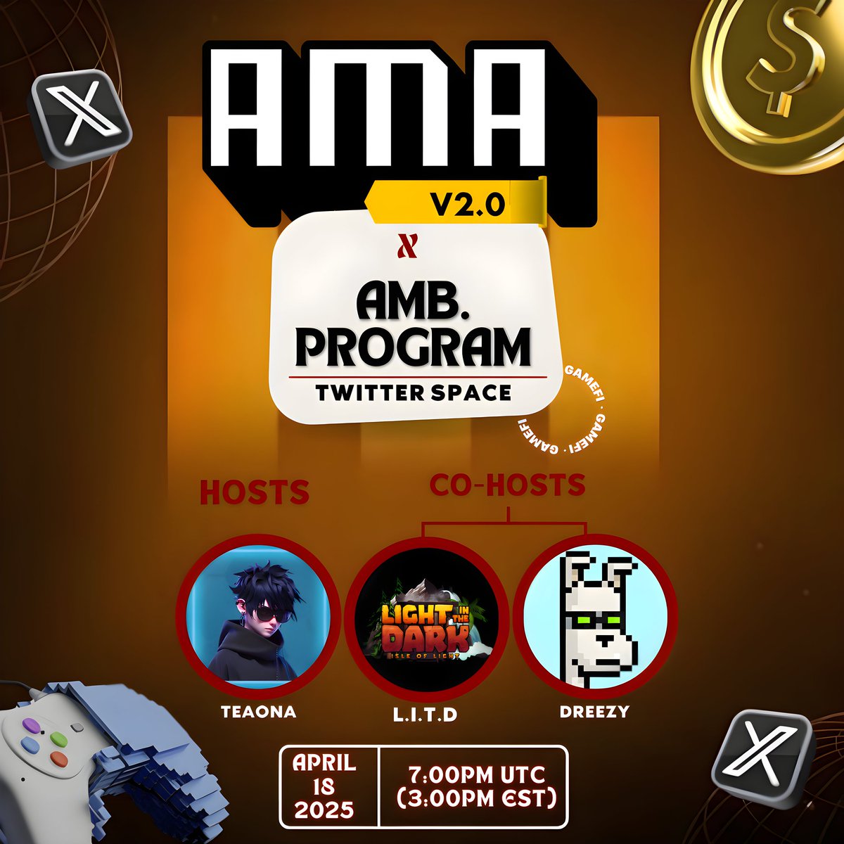 web3_humble's tweet photo. Join us LIVE for the V2.0 AMA with @TeaonaX &amp; @LITDteam!

Get the latest on:
🌀 $LIGHT Token Launch
🌀 Genesis Mint
🌀 Burn Mechanism
🌀 Ambassadorship updates
🌀 Live Q&amp;A
https://t.co/00fnls70or
Date: April 19
Don’t miss it!
#LITD #Solana #GameFi #Web3Spaces https://t.co/KHGlmQA2Qj