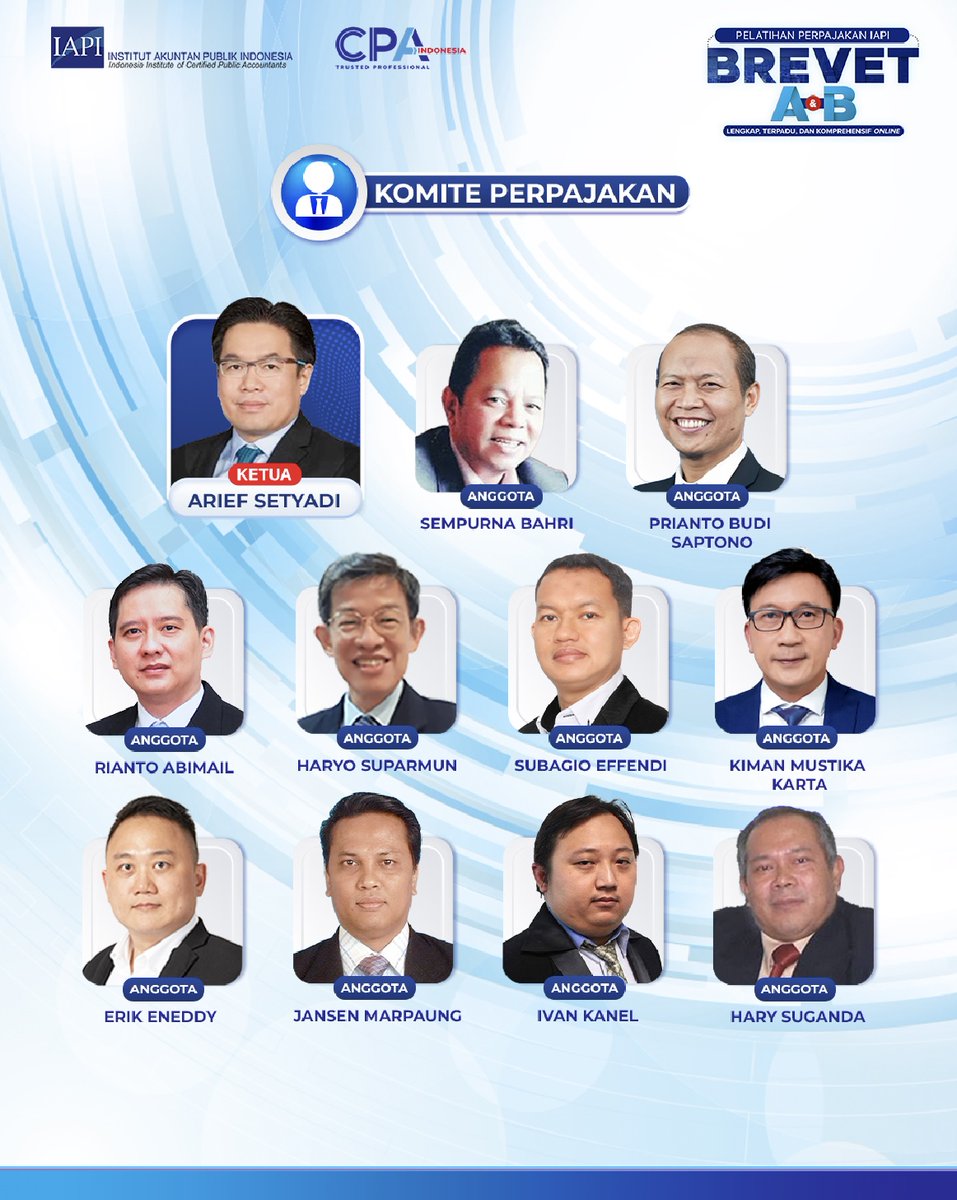 iapi_official's tweet photo. Siap naik level di dunia perpajakan?
Gabung Pelatihan BREVET A & B IAPI Batch 35!
Online via Zoom | 19 Meiβ30 Juli 2025
Daftar: https://t.co/KWxkjkTgtl
Info: 0812-9287-8707
#BrevetIAPI #PelatihanPajak #CPAIndonesia #USKP https://t.co/MRHXSUsFOj