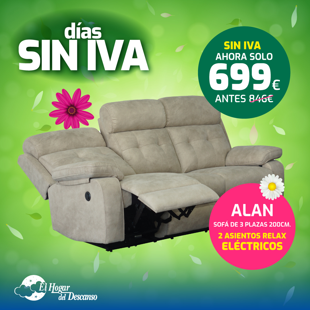 HogarDescanso's tweet photo. ¡Relájate al máximo con el sofá ALAN 3 plazas! 🛋️✨ ¡2 asientos relax y ahora SIN IVA! ¡Tu salón, un oasis de confort!

🔗https://t.co/LFmJKh0kjg

#ElHogarDelDescanso #nuevocatalogo #catalogo #DiasSinIVA #sofa https://t.co/NNZkS6W3i2