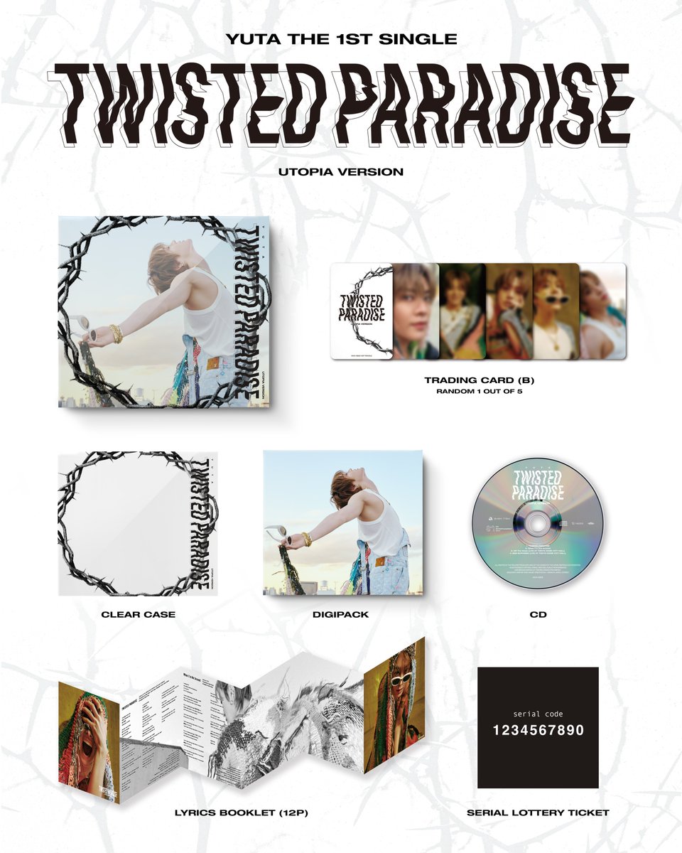 NCT_OFFICIAL_JP's tweet photo. YUTA The 1st Single 【TWISTED PARADISE】
➫ 2025.5.14 Release

Album Details (Utopia Version)

💿 https://t.co/TjtXG9X4Q9
 
#YUTA #유타 #ユウタ
#TWISTEDPARADISE #YUTA_TWISTEDPARADISE
#NCT #NCT127 https://t.co/1W9YyS4hmn