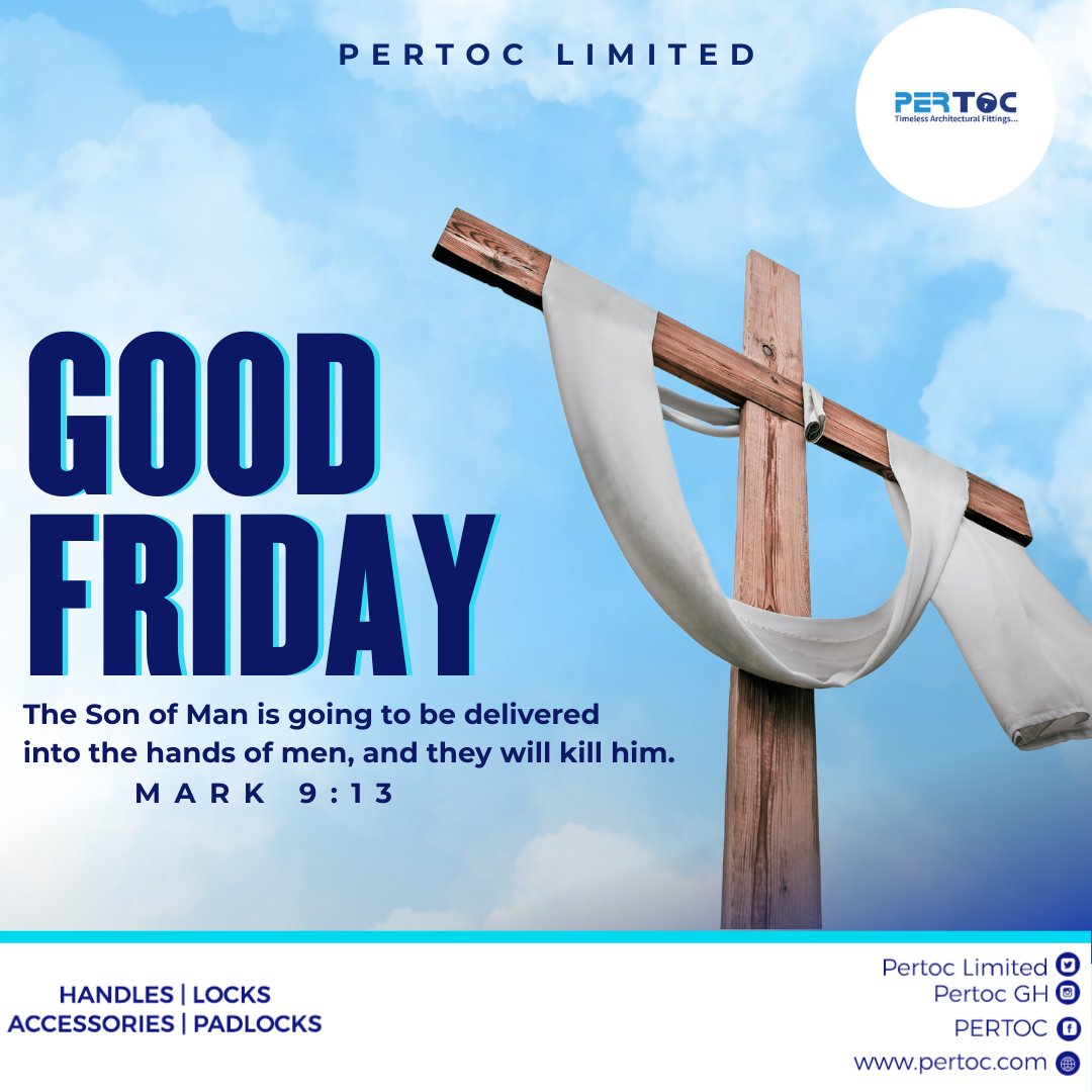 PertocLimited's tweet image. On this solemn day, we pause to reflect on the sacrifice, love and hope that Good Friday represents. Wishing you peace and strength as we remember this day of grace. Happy Easter 🐣 

#pertoc #EasterWeekend #goodfridayblessings #Easter2025 #GGMU #MUFC