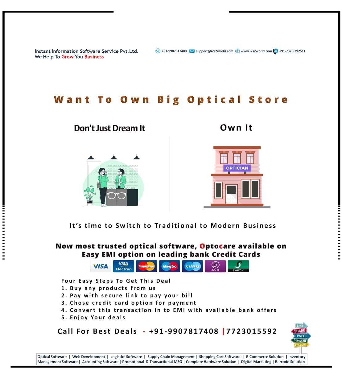 instant_pvt's tweet photo. Want To Own Big #Optical_Store ?
#Optical_software
#Opticalsoftware
#i2s2
#Optocare
#AaharStore
#Optical_retail_software
#Optical_store_software
#Easy_optical_software
#Eye_Hospital
#Optical
#Optician
#Best_optical_software
#Optical_billing_software
#Optom
https://t.co/WqxTgnwn7c https://t.co/7BjBWxXxXc