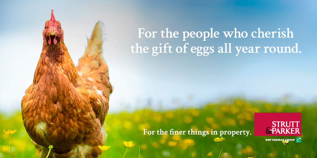 From cosy cottages with chicken coops, to farmhouse kitchens perfect for eggs done sunny side up - find the finest homes this Easter with Strutt &amp; Parker. Because the best homes - like the best eggs - are worth hunting for.