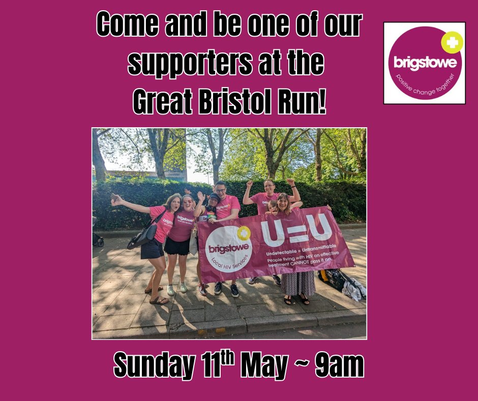 BrigstoweInfo's tweet image. We have amazing runners taking part in the Bristol 10k this year on Sunday, 11th May from 9am! Come and cheer them on.
Email louiseyoung@brigstowe.org for info on how to support us on the day, and then we can get a Brigstowe T-shirt to you.
#running #Bristol10k #hiv