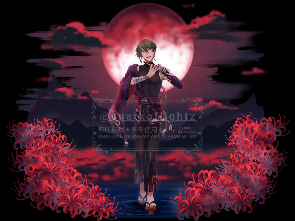 sparkoflightz's tweet photo. Happy 1st Anniversary Tokyo Debunker! I participated in @tkdb_collab as moon (dark side) Kusanagi Haku 👻🪈. I'm very happy to be a part of this collaboration. Thank you for having me, all! Much love ❤️🥰
#東ディバ絵札 #tkdb_collab #東ディバ1周年記念 https://t.co/eUGL6G11Km