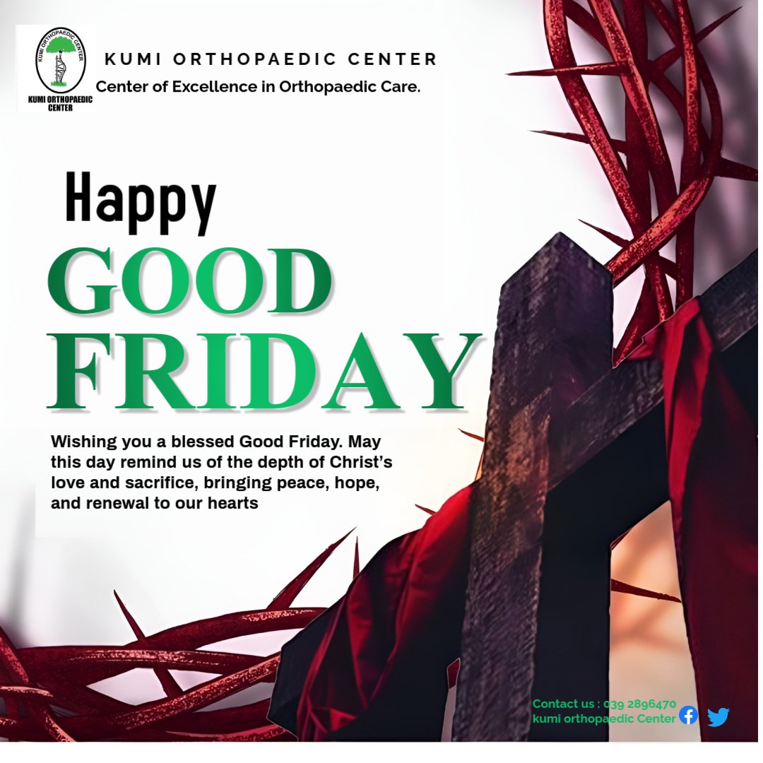 As Christ gave Himself for the world's healing, we are reminded of our daily calling — to serve, restore, and bring hope to every patient who walks through our doors.
Wishing you a blessed Good Friday.💙
#GoodFriday #OrthopaedicCare #CenterOfExcellence #HealingWithCompassion