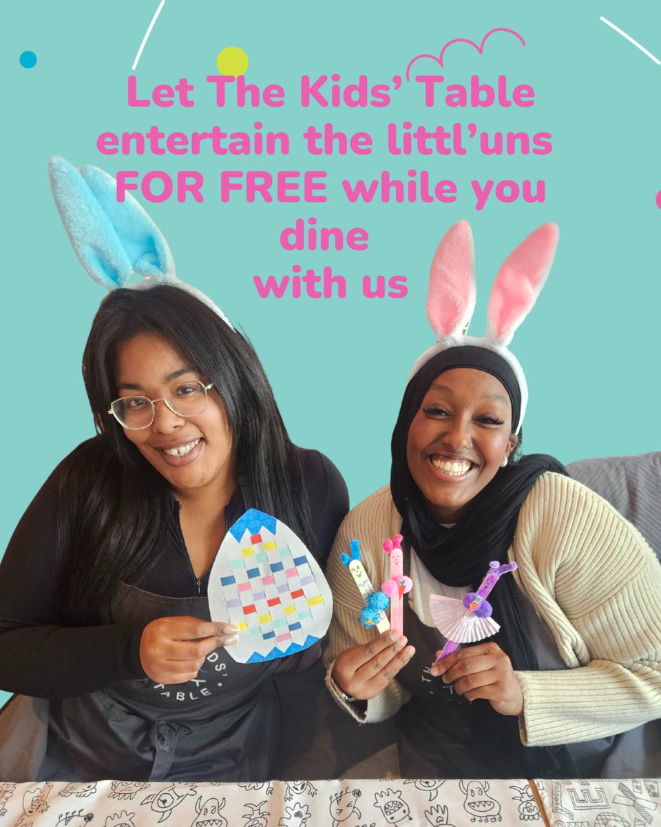 17 & Central (@17andcentral) on Twitter photo You're in for an eggcellent time with us this weekend as <a href="/TheKidsTableUK/">The Kids' Table</a> kicks off their Easter themed crafts at their supervised activity table!
Tuck into a delish meal at a leisurely pace while our resident playworkers entertain your little chicks with paper egg weaving and You're in for an eggcellent time with us this weekend as <a href="/TheKidsTableUK/">The Kids' Table</a> kicks off their Easter themed crafts at their supervised activity table!
Tuck into a delish meal at a leisurely pace while our resident playworkers entertain your little chicks with paper egg weaving and