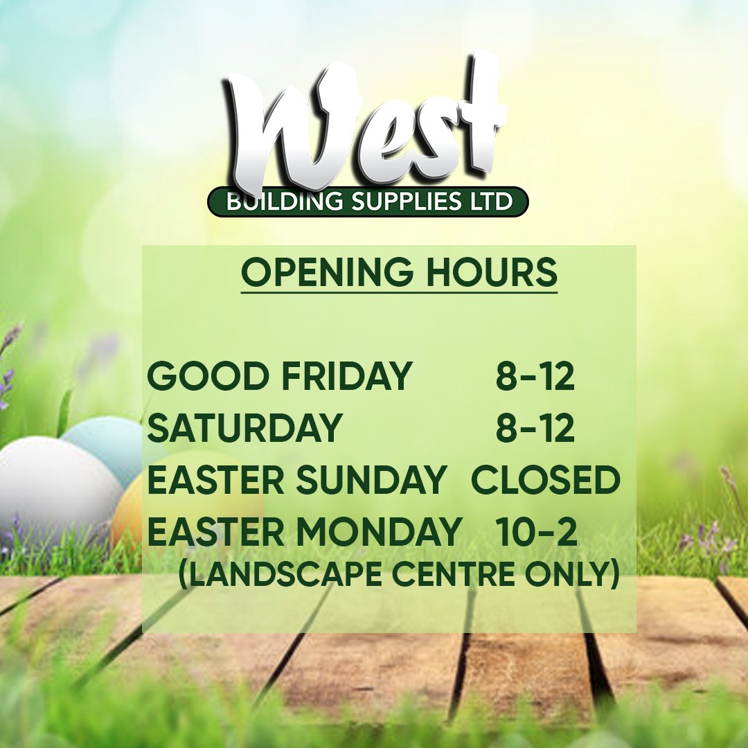 Just a reminder of our opening hours over the Bank Holiday weekend 🐣
