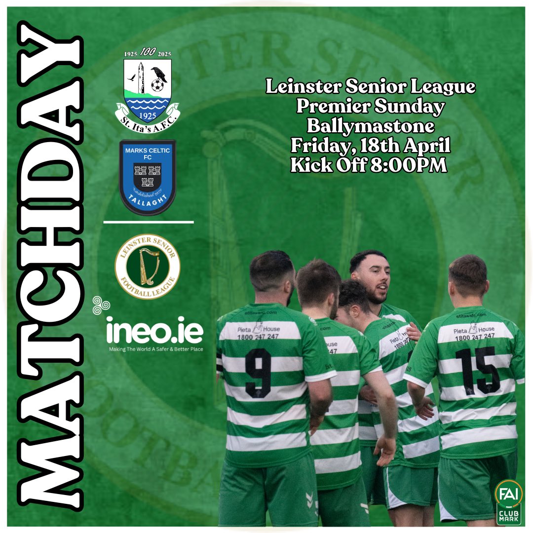 St Ita's AFC (@stitasafc) on Twitter photo 🟢⚪️ 𝗠𝗔𝗧𝗖𝗛𝘿𝘼𝙔 🟢⚪️
🆚 Marks Celtic FC
🕗 8:00 PM
🏆 Premier Sunday
🏟 Ballymastone
#stitasafc
#weareitas
<a href="/LSLLeague/">Leinster Senior League</a> <a href="/AlQuinn2015/">LSL Live Update’s</a> 🟢⚪️ 𝗠𝗔𝗧𝗖𝗛𝘿𝘼𝙔 🟢⚪️
🆚 Marks Celtic FC
🕗 8:00 PM
🏆 Premier Sunday
🏟 Ballymastone
#stitasafc
#weareitas
<a href="/LSLLeague/">Leinster Senior League</a> <a href="/AlQuinn2015/">LSL Live Update’s</a>