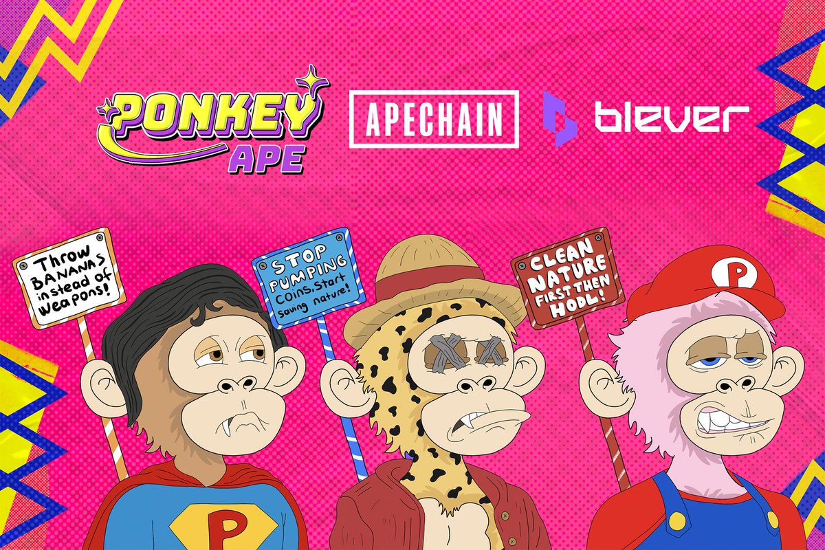 GM everyone ❤️ 

Mint day for <a href="/Ponkeyape/">Ponkey</a> &amp; the team offered me 5 Ponkey NFTs and 25 Ape to giveaway.🎁 

- like and repost 

- Drop your evm Addy's 👇 

8 Hrs 👀