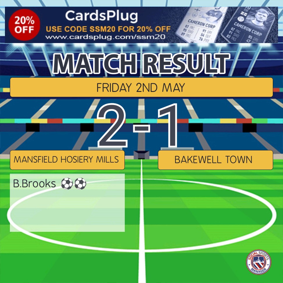 Mansfield Hosiery Mills FC (@mhmfcadults) on Twitter photo Deserved win tonight for Mills as they sign off with 4 wins in 4
MOM - <a href="/tomsuter15/">suter</a> 
Huge thanks to all that have supported Mills this season, 8th place finish in the end, we look to move on in the summer and continue our improvements.
πππ Deserved win tonight for Mills as they sign off with 4 wins in 4
MOM - <a href="/tomsuter15/">suter</a> 
Huge thanks to all that have supported Mills this season, 8th place finish in the end, we look to move on in the summer and continue our improvements.
πππ