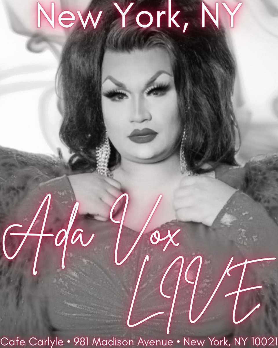 New York! Reserve those tickets ASAP! ♥️♥️♥️
Linktr.ee/adavox