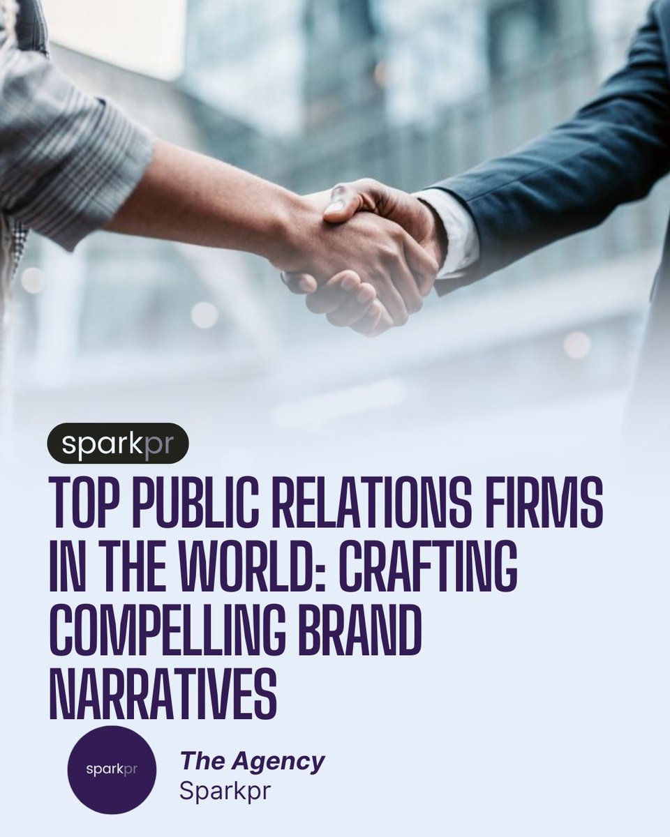 Top PR firms don’t just place stories.
They build them.

🌍 Here’s what the best in the world do differently—from AI trendmapping to capital-focused comms:
sparkpr.com/news/top-publi…
#GlobalPR #CommsLeadership #NarrativeDesign