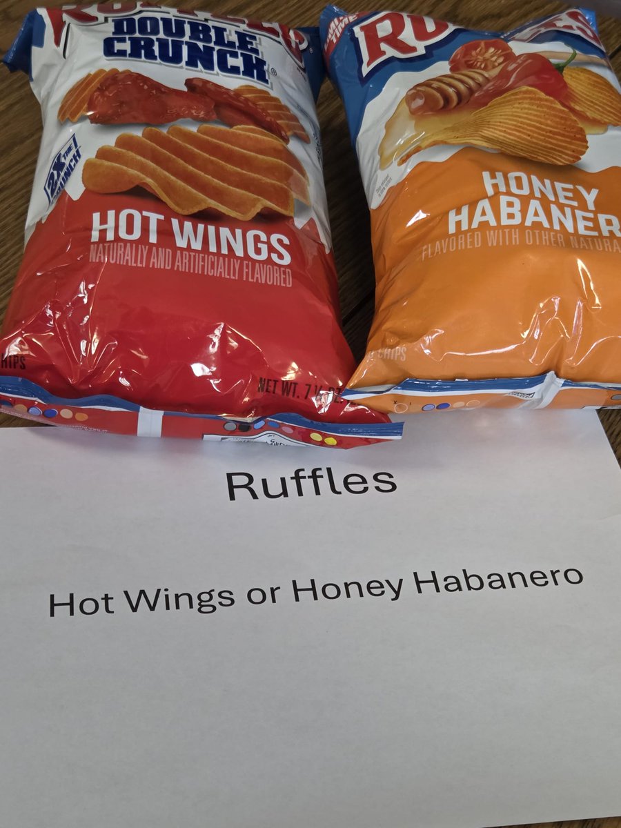 WabassoWellness's tweet image. Taste Test Challenge! 🍽️
We put our taste buds to the test with Ruffle chips! 60% of residents and staff guessed correctly—turns out, the Hot Wings flavor was the tangiest! 😋🔥

#TasteTestChallenge #RuffleChips #FunTimes #GuessingGame