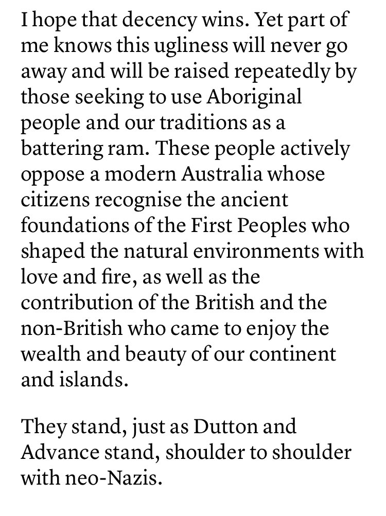 Dr Josie McSkimming (@josiemcskimming) on Twitter photo Marcia Langton in ā¦<a href="/SatPaper/">The Saturday Paper</a>ā© today.
Eloquent & well observed, as always.
Time to vote wisely for a hopeful future. Marcia Langton in ā¦<a href="/SatPaper/">The Saturday Paper</a>ā© today.
Eloquent & well observed, as always.
Time to vote wisely for a hopeful future.