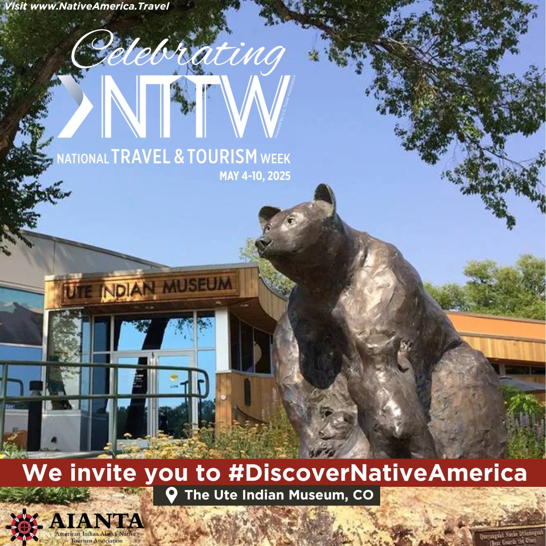 We're wrapping up National Travel and Tourism Week 2025 and we’re highlighting the Ute Indian Museum in Colorado. 🔗 Learn more at historycolorado.org/ute-indian-mus…
#NTTW25 #IndigenousTourism #DiscoverNativeAmerica <a href="/USTravel/">U.S. Travel</a>