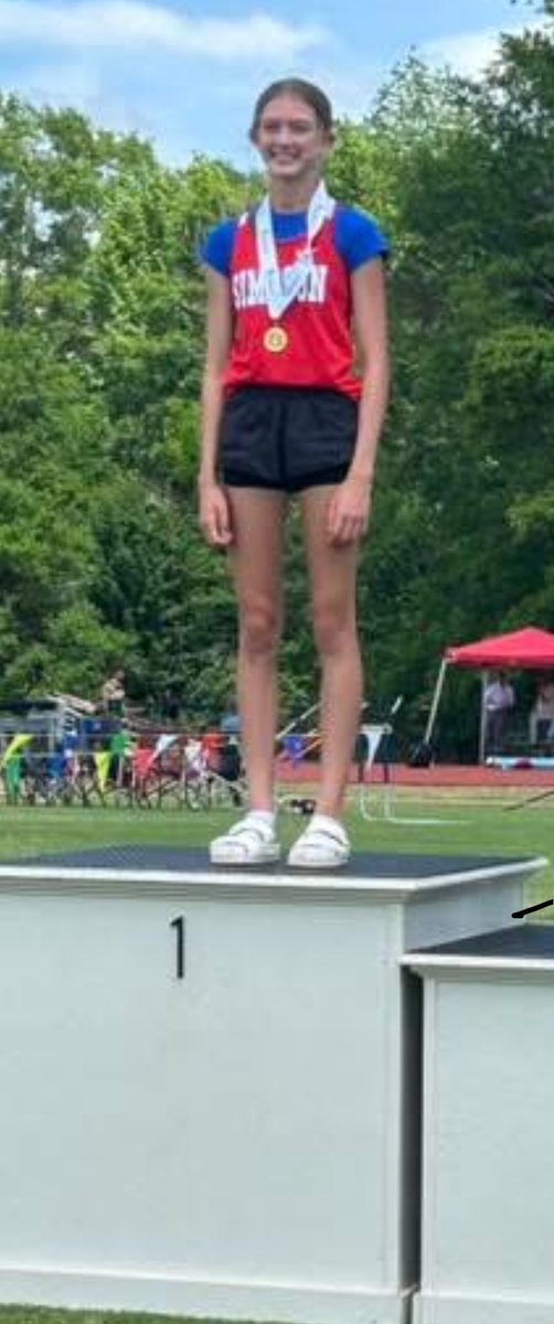 Simpson’s 8th Grader Elle McNulty wins MAIS State Championship in High Jump and sets new state MAIS 5A record with a jump of 5’6”