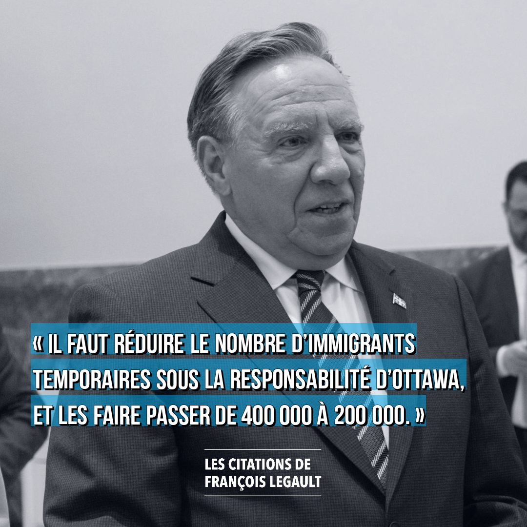 citFLegault's tweet image. Grâce à nos efforts, nous avons obtenu la fermeture du chemin Roxham, des visas, et des restrictions sur les travailleurs temporaires. Il est nécessaire que les libéraux réduisent le nombre d’immigrants temporaires sous la responsabilité d’Ottawa.
#CAQ #polqc #immigration