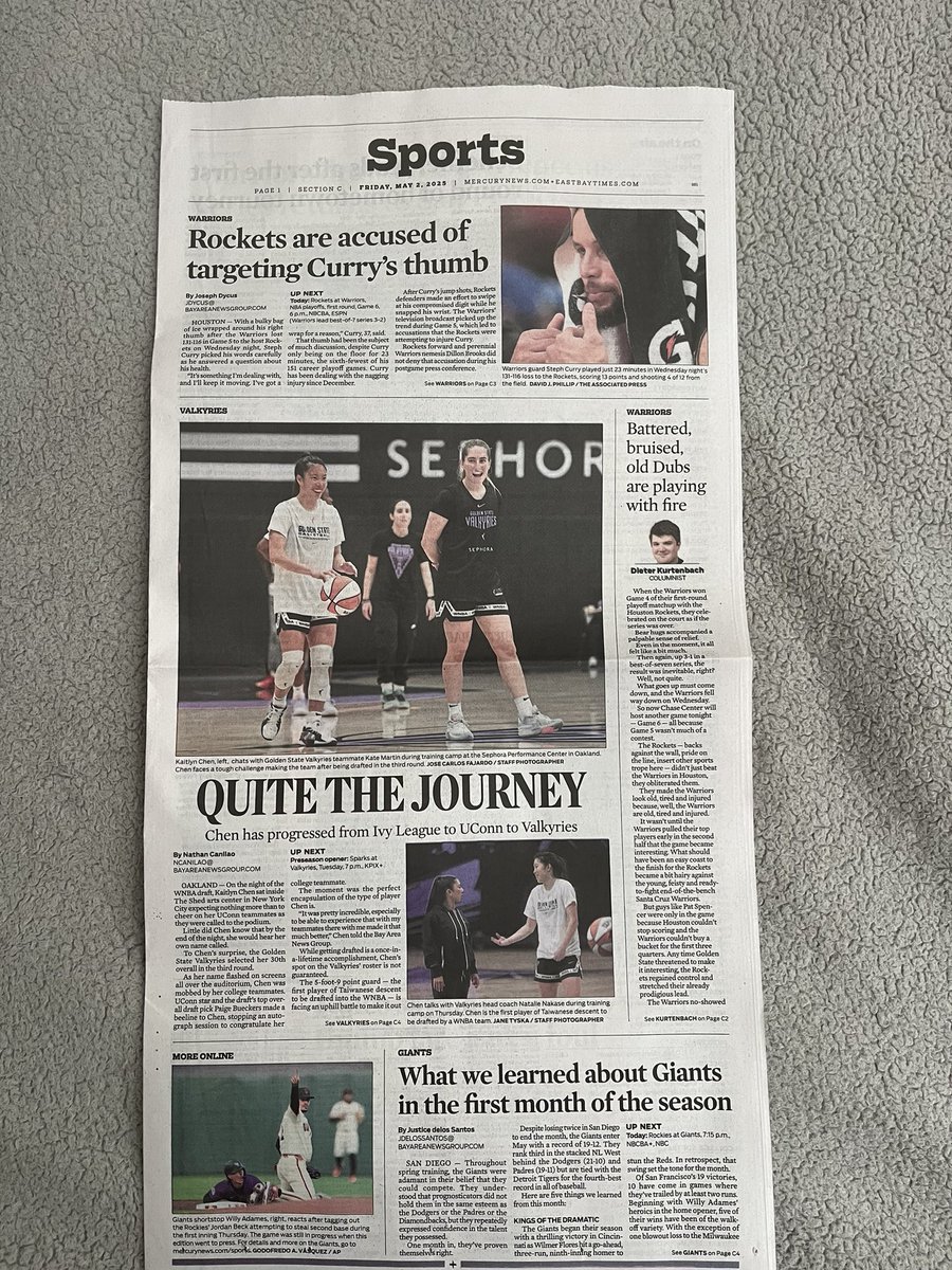 Joseph Dycus (@joseph_dycus) on Twitter photo Today’s <a href="/mercnews/">Mercury News</a> sports section front page has great local stories by myself, <a href="/nathancanilao/">Nathan Canilao</a>, <a href="/justdelossantos/">Justice delos Santos</a> and (honorary fellow <a href="/AAJAsports/">AAJA Sports</a> member) <a href="/dieter/">Dieter Kurtenbach</a>. Today’s <a href="/mercnews/">Mercury News</a> sports section front page has great local stories by myself, <a href="/nathancanilao/">Nathan Canilao</a>, <a href="/justdelossantos/">Justice delos Santos</a> and (honorary fellow <a href="/AAJAsports/">AAJA Sports</a> member) <a href="/dieter/">Dieter Kurtenbach</a>.