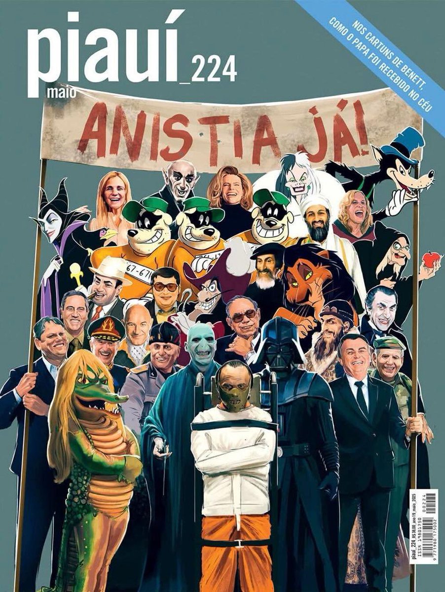 Depois do Bolsonaro, quem é o pior vilão na capa da Piauí? 

(em tempo: SEM ANISTIA!)
