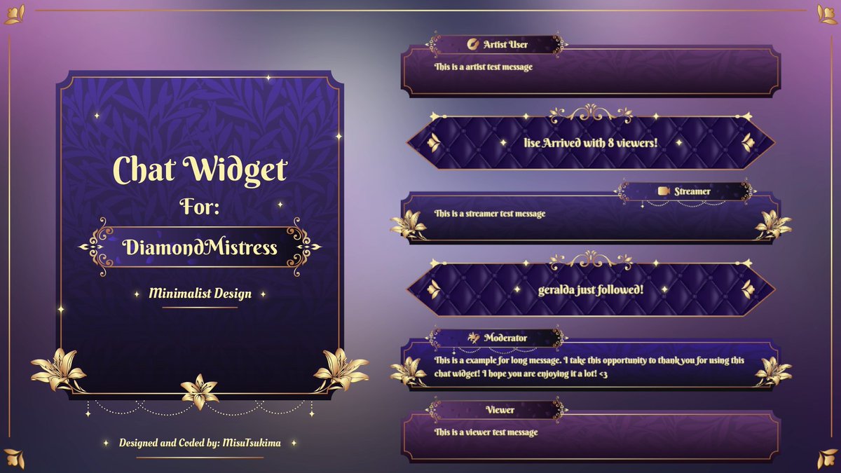 MisumiArt's tweet image. ✦ Chat Widget Commission ✦

✦・Thank you so much for your trust @TheDiamondMiss!・✦

♡ + ↻ appreciated・ #VTuberUprising ・ #Graphics ・ #ChatWidget ・ #VtuberEN ・ #VGenComm ・ #VGen ・