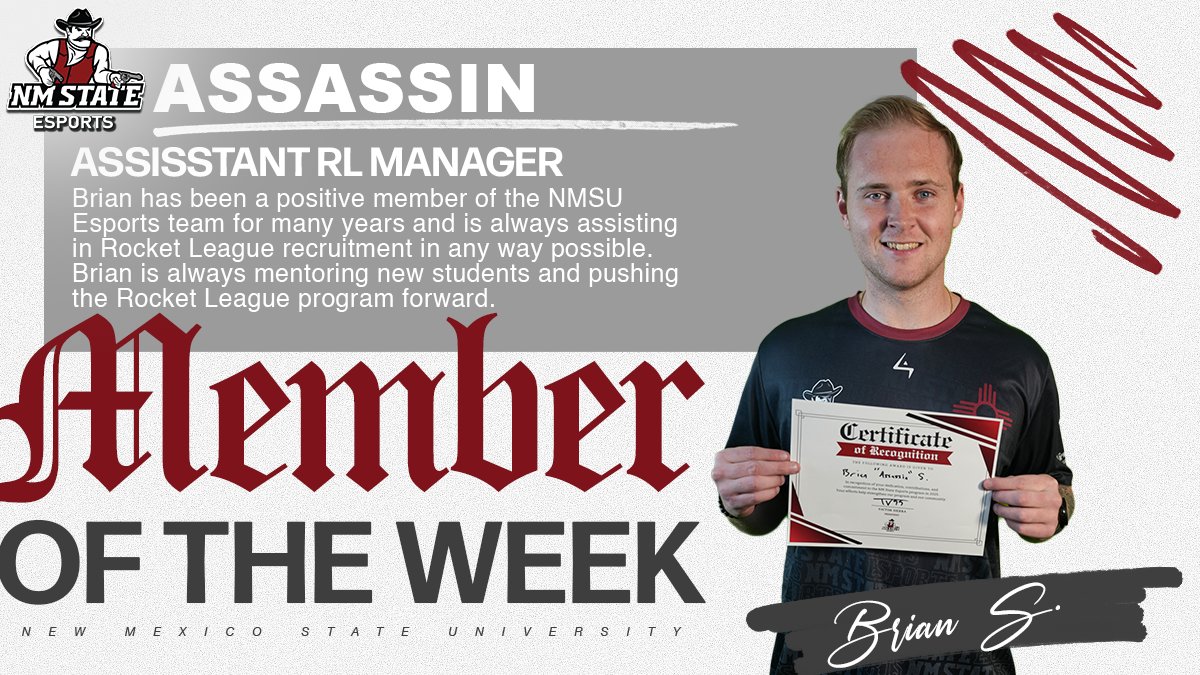 FEATURE FRIDAY // Assassin

Assassin has been a great help to the #NMSURL community regarding large events like our annual Invitational! He is always looking to find new players at #NMSU to help grow the program! #GoAggies