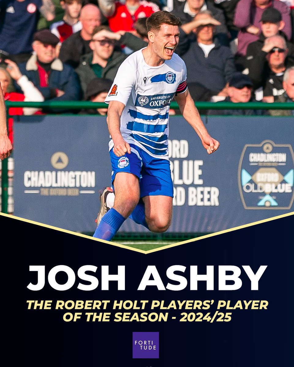 🏆THE ROBERT HOLT PLAYERS’ PLAYER OF THE SEASON: Josh Ashby 
Sponsored by Fortitude Communications

🔥HE’S DONE IT AGAIN!

🍾It was a tight vote but once again Ashby claims the award after his impressive campaign!

#OCFC