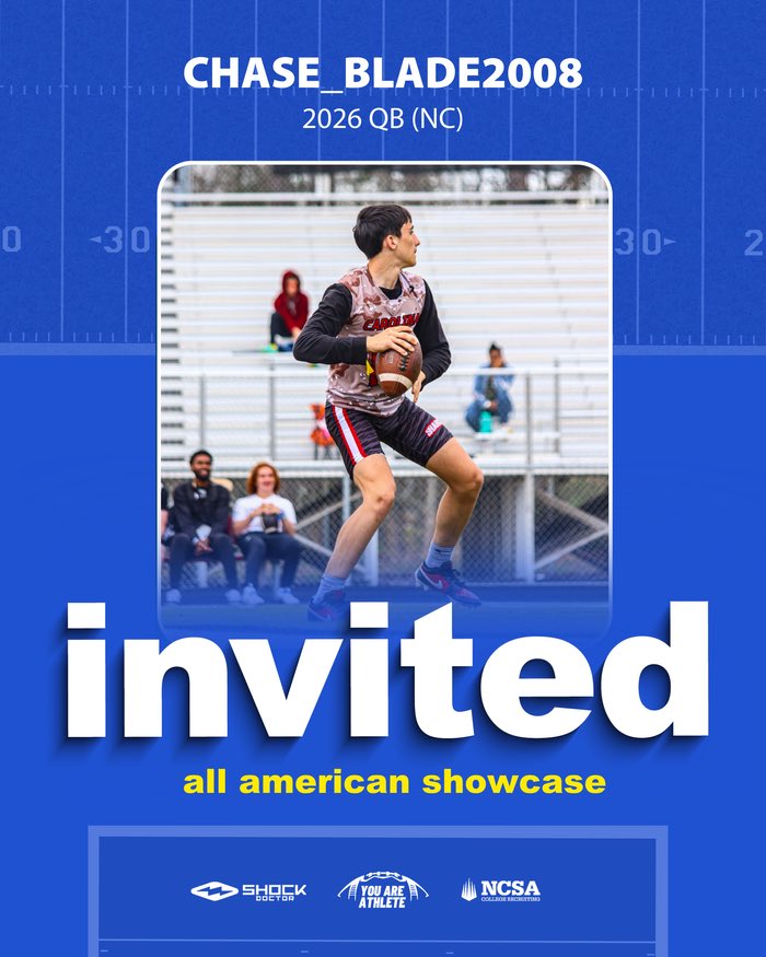 Chase Boone (@chase_blade2008) on Twitter photo Thanks to@youareathlete for inviting me to the All American Showcase to compete and showcase my skills!@levelUPfootball <a href="/baylintrujillo/">Baylin Trujillo</a> <a href="/CoachTRay_/">Coach Tim Ray</a> <a href="/JustinBoone1983/">Coach Boone</a> <a href="/JohnGarcia_Jr/">John Garcia, Jr.</a> <a href="/Andrew_Ivins/">Andrew Ivins</a> <a href="/TomLoy247/">Tom Loy</a> <a href="/CodyBellaire/">Cody Bellaire</a> <a href="/CharlesPower/">Charles Power</a> <a href="/ChadSimmons_/">ChadSimmons</a> <a href="/Stumpf_Brian/">Brian Stumpf</a> <a href="/SWiltfong_/">Steve Wiltfong</a> Thanks to@youareathlete for inviting me to the All American Showcase to compete and showcase my skills!@levelUPfootball <a href="/baylintrujillo/">Baylin Trujillo</a> <a href="/CoachTRay_/">Coach Tim Ray</a> <a href="/JustinBoone1983/">Coach Boone</a> <a href="/JohnGarcia_Jr/">John Garcia, Jr.</a> <a href="/Andrew_Ivins/">Andrew Ivins</a> <a href="/TomLoy247/">Tom Loy</a> <a href="/CodyBellaire/">Cody Bellaire</a> <a href="/CharlesPower/">Charles Power</a> <a href="/ChadSimmons_/">ChadSimmons</a> <a href="/Stumpf_Brian/">Brian Stumpf</a> <a href="/SWiltfong_/">Steve Wiltfong</a>