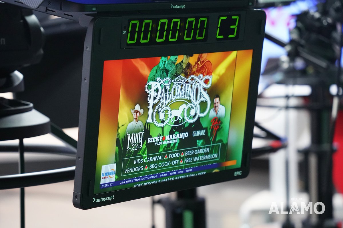 CityofAlamo's tweet image. 🍉🎤 We stopped by Noticias RGV to spread the word — the Alamo Watermelon Festival is almost here!

📅 Sat, May 10 | 🎶 Food, music &amp;amp; family fun
🎟 FREE before 5 PM | $5 after
📍 600 E. Ridge Rd
🎫 TIXPlug.com

#WatermelonFestival #AlamoTX #RGVEvents