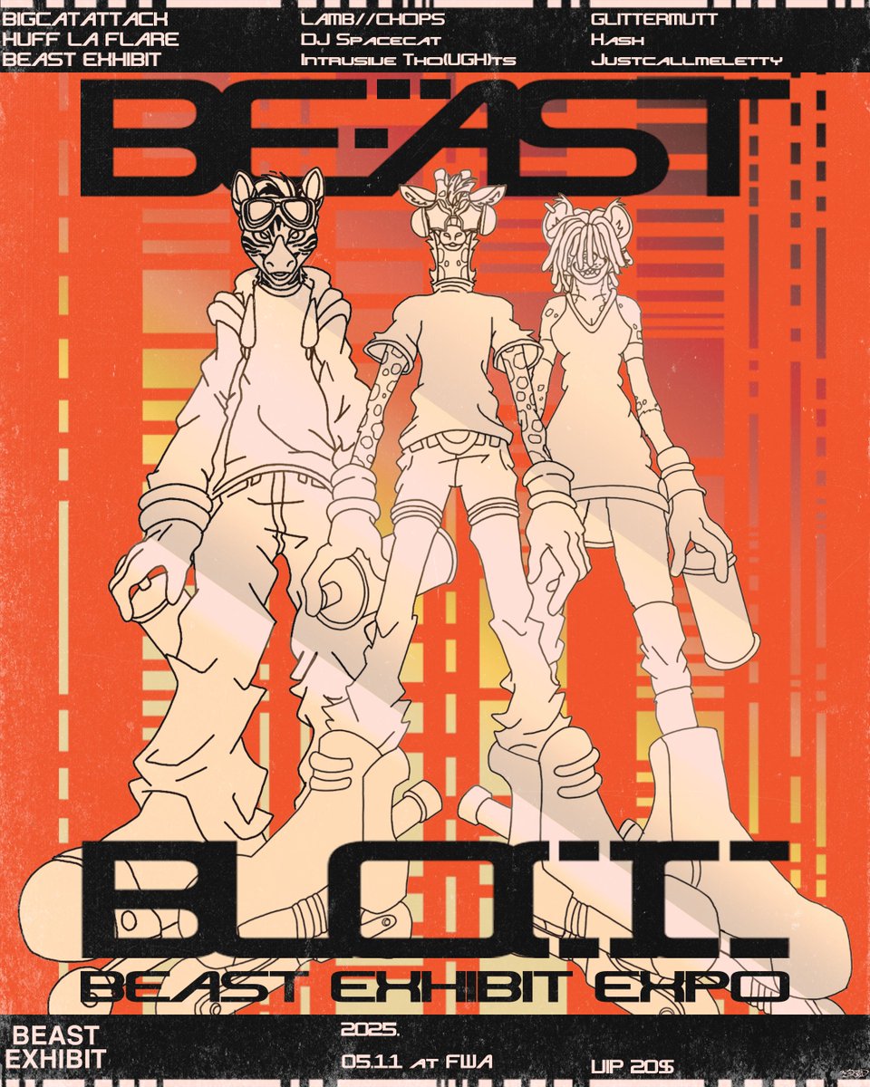 BEASTBLOC's tweet image. BEAST BLOC FUTUREFUNK
NEXT SUNDAY!!
NOON TO 4PM!!
PULL UP TO THE BLOC
#FWA2025
#fursofcolor