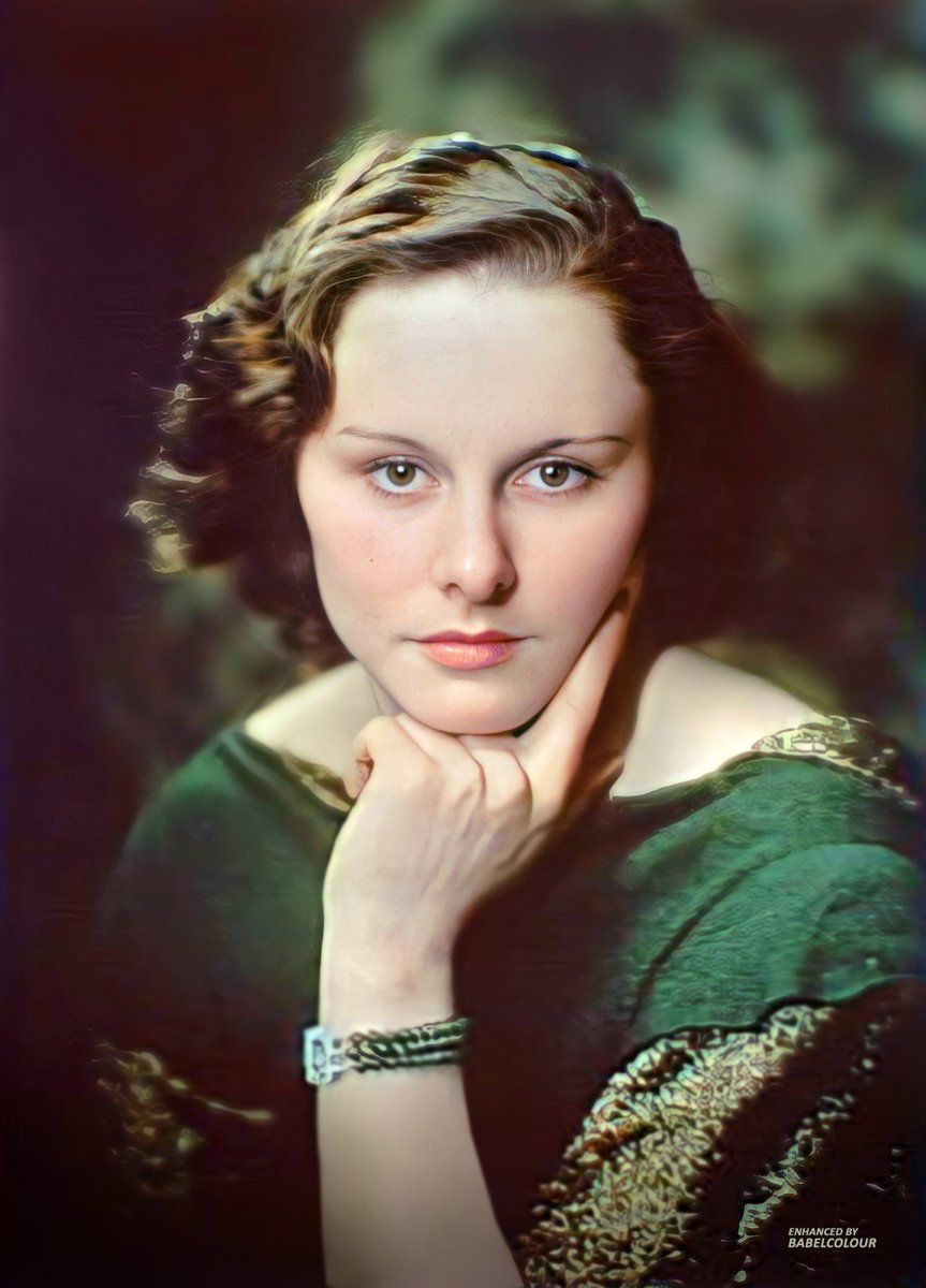 I've cleaned-up &amp; enhanced this gorgeous autochrome portrait, taken by the American-German photographer Arnold Genthe (1869-1942), sometime around 1920. I do not know the sitter, but it is a very arresting portrait! It is original colour from over 100 years ago and not colourised