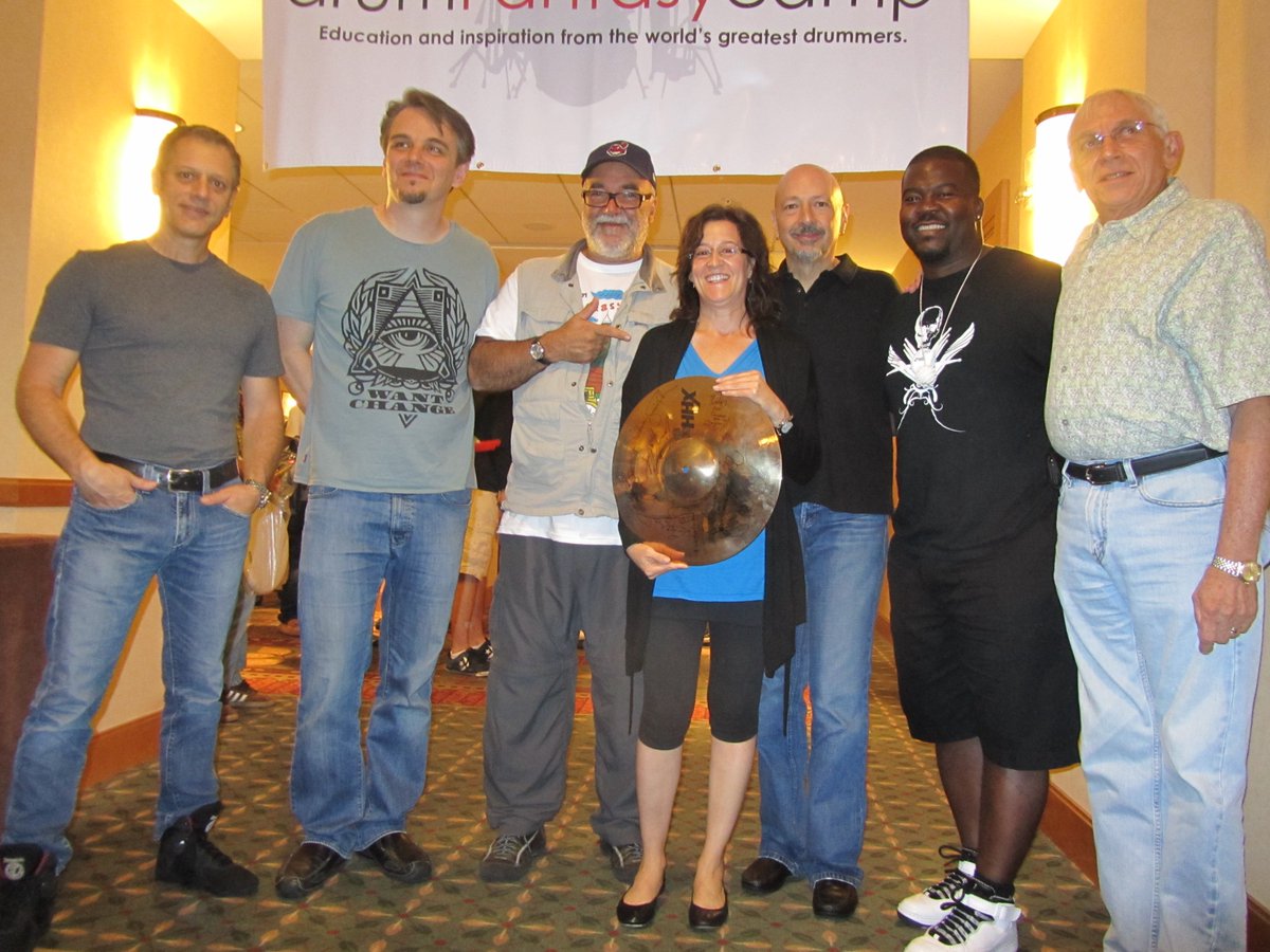 At DFC, you never know who might photo-bomb you! Join Dennis Chambers, <a href="/petererskine/">Peter Erskine</a>, Gavin Harrison &amp; <a href="/davewecklmusic/">Dave Weckl</a> Aug. 2-6 in LA for small classes, night jams + an amazing concert! All ages/levels! INFO: drumfantasycamp.com