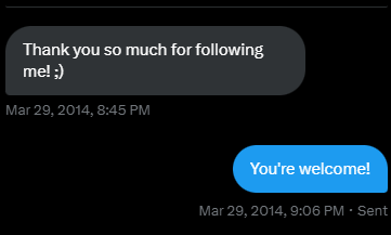 neovictorian23's tweet photo. Had this urge to scroll down the dms and this sort of thing used to be routine. It was the era of #NiceTwitter. https://t.co/yQiVnojL1i