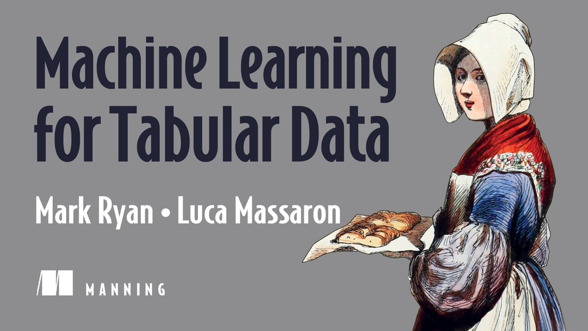 Ever missed an AMA bc life got in the way?

Good news! <a href="/DataTalksClub/">DataTalksClub</a> is reading Machine Learning for Tabular Data next week, &amp; authors, <a href="/MarkRyanMkm/">Mark Ryan</a> &amp; <a href="/lucamassaron/">Luca Massaron</a>, will be there to answer your questions.

Details: mng.bz/9y5l

Get the book: mng.bz/Wwx0