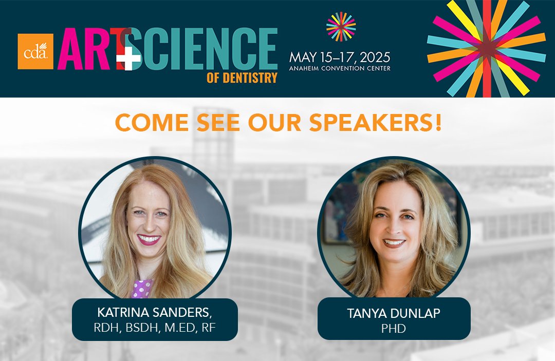 Two powerhouse voices in perio are taking the stage at CDA Presents Anaheim 2025.

From bold insights to fresh perspectives—you won't want to miss what they’re bringing.

Make sure to register here: myaccount.cda.org/s/community-ev…