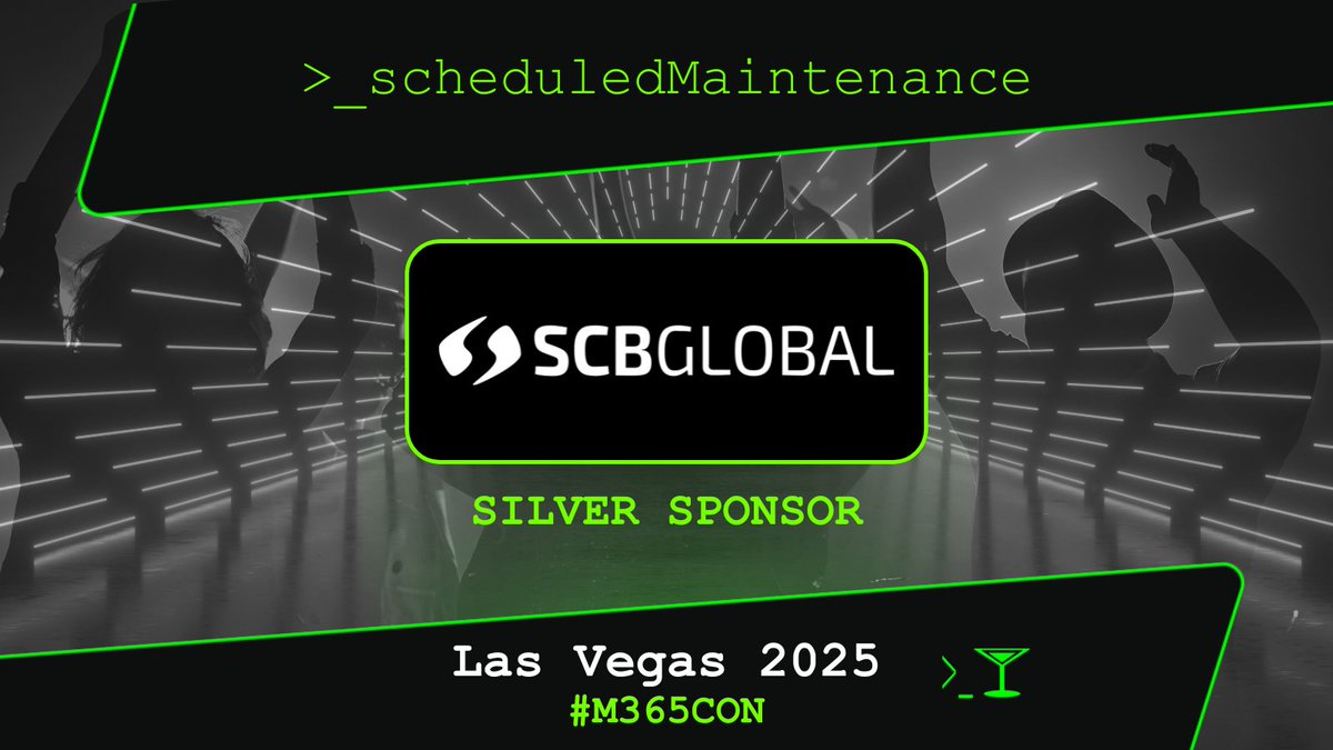 SchdMaintenance's tweet image. 🌟Celebrations are best with a great crew! The @global_scb team has joined as a Silver Sponsor of the #SchdMaintenance party at #M365Con! Ready to connect over delicious food, drinks & community? Add your name to the request list for a chance to join! hubs.li/Q03kT-g70