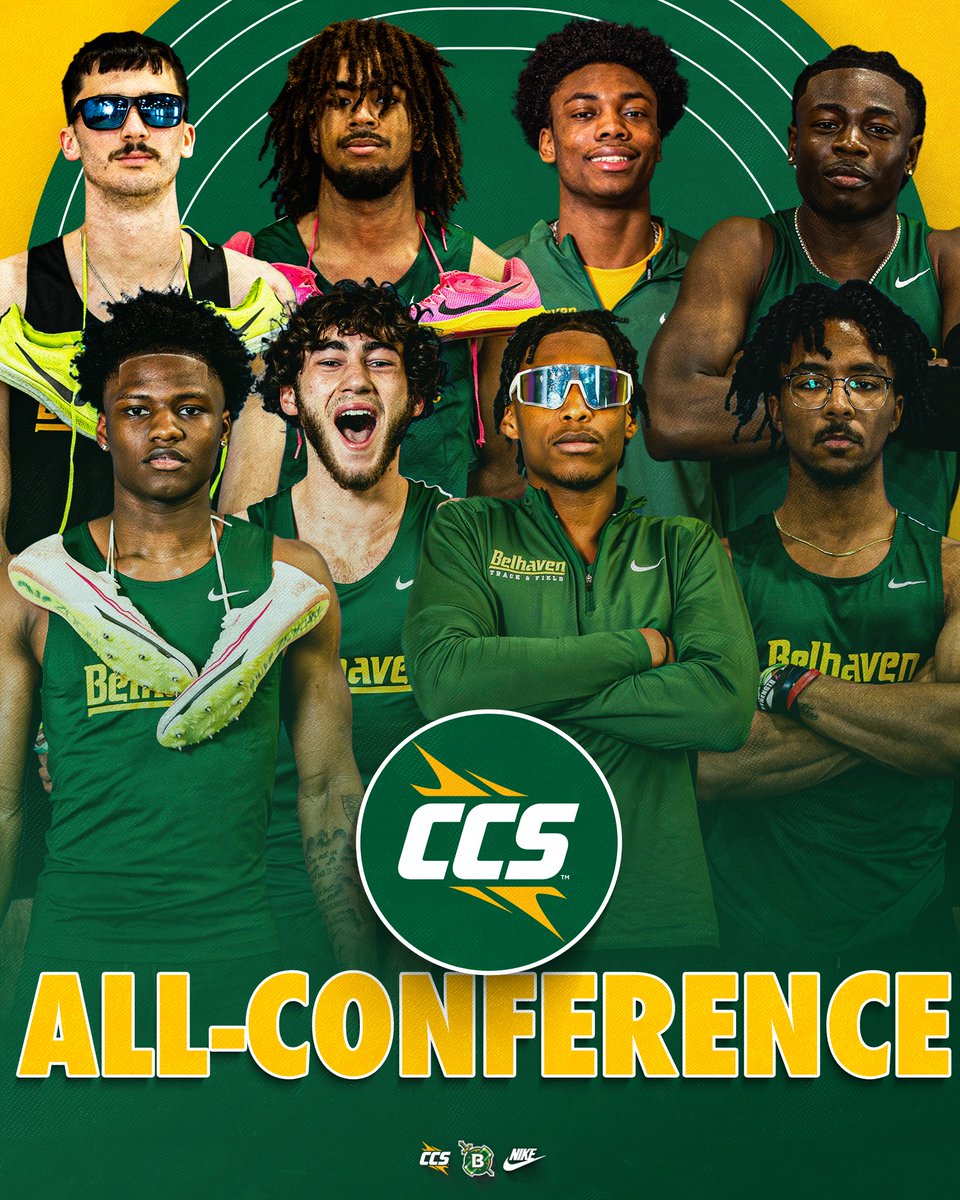 𝐀𝐥𝐥-𝐂𝐂𝐒 𝐒𝐞𝐥𝐞𝐜𝐭𝐢𝐨𝐧𝐬   

Congratulations to these eight Blazers on being selected to the <a href="/CCofSouth/">Collegiate Conference of the South</a> Men's Track &amp; Field All-Conference teams  

📰 » bit.ly/3YvqGwO   

#GoGreen | <a href="/BelhavenTFXC/">Belhaven Track & Field/XC</a>