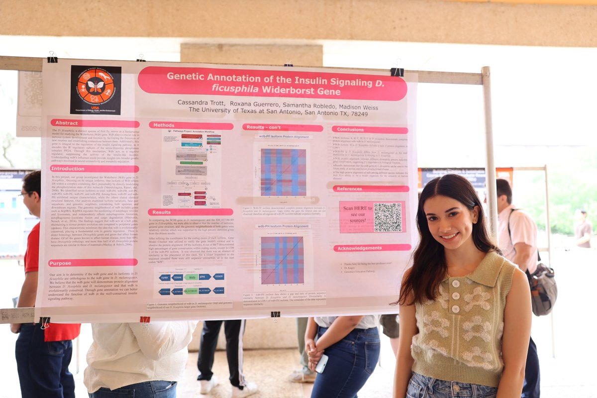 UTSA Academic Affairs (@utsa_academics) on Twitter photo What a proud moment! <a href="/UTSASciences/">College of Sciences</a> biology students presented their research at the CUREs Symposium, showing how real-world experience starts early at #UTSA and grows into long-term success.
#UTSAStudents #CareerReadyRoadrunners What a proud moment! <a href="/UTSASciences/">College of Sciences</a> biology students presented their research at the CUREs Symposium, showing how real-world experience starts early at #UTSA and grows into long-term success.
#UTSAStudents #CareerReadyRoadrunners