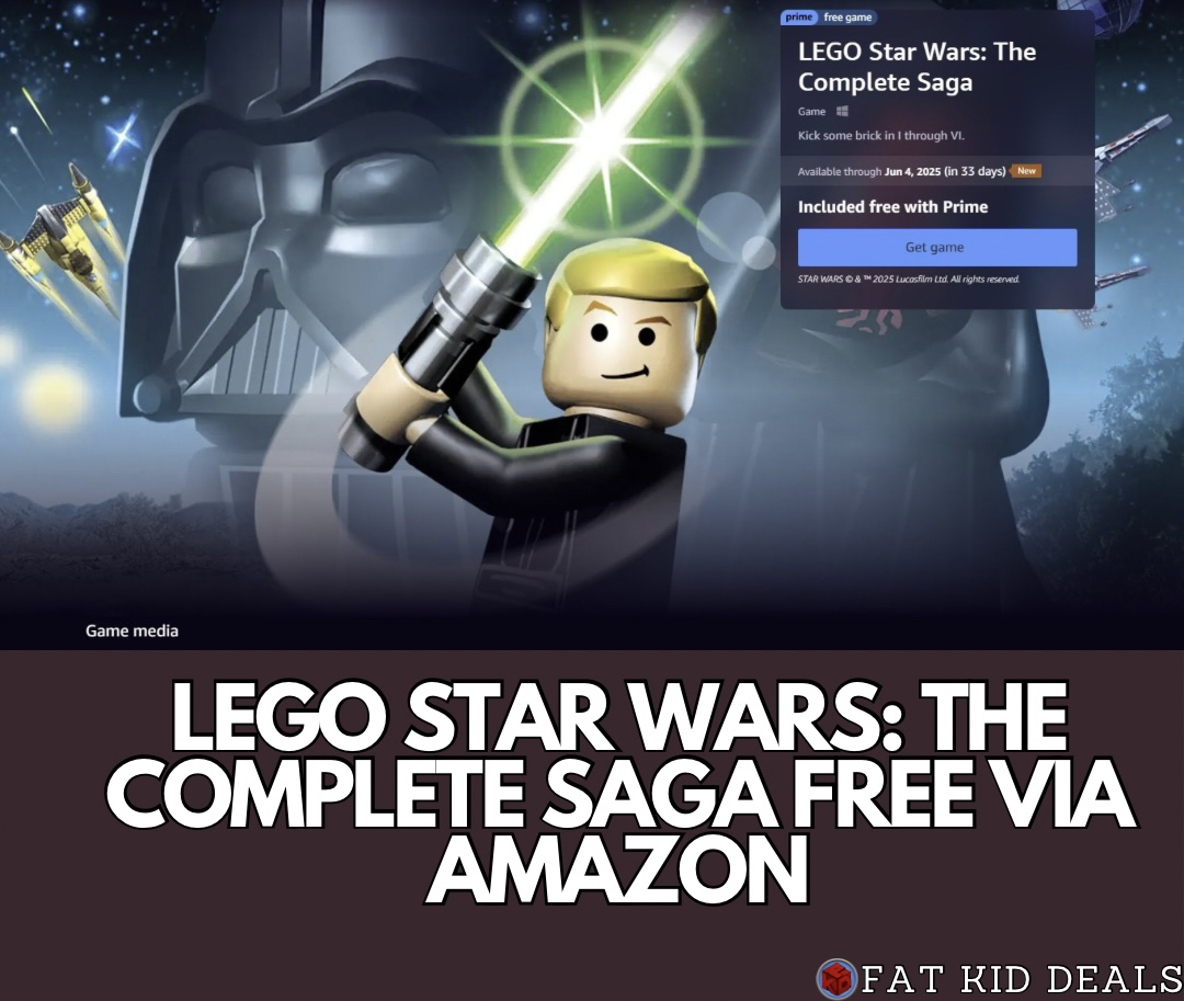 FatKidDeals's tweet photo. FREE!!! Celebrate #MayThe4th early with Amazon!

Get LEGO Star Wars the Complete Saga for FREE!!!

https://t.co/4hT5Ixw8HB
(Page will show and error, but you can still claim the games at the bottom!) https://t.co/VX9b7NtUDe