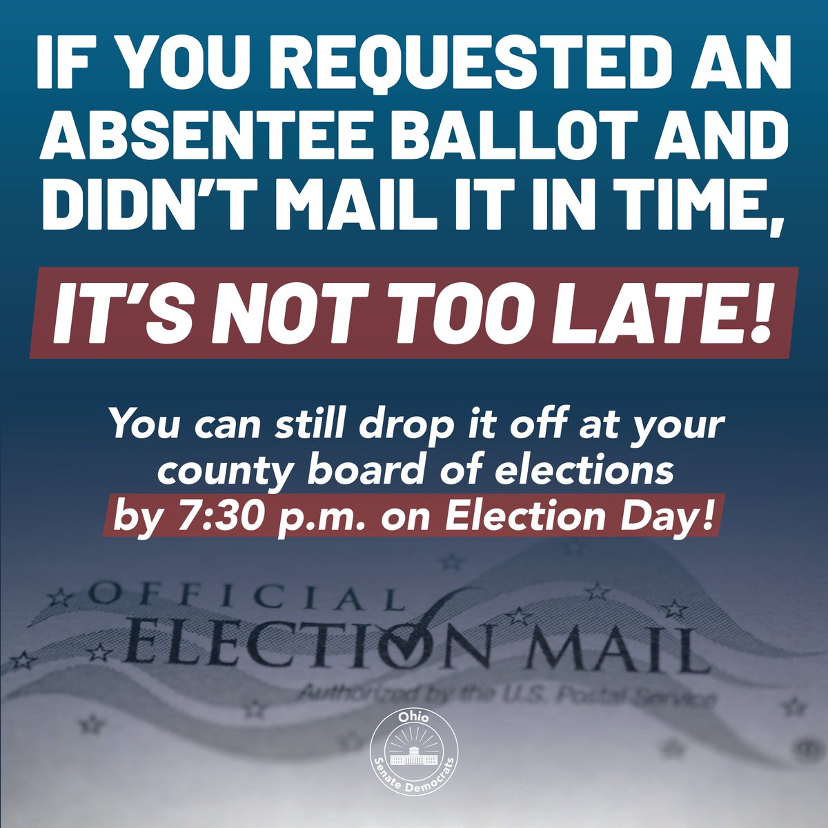 🗳️ There's a primary election today, Ohio! 🗳️

Don't forget to bring a valid photo ID. Find your polling location and view a sample ballot at VoteOhio.gov!