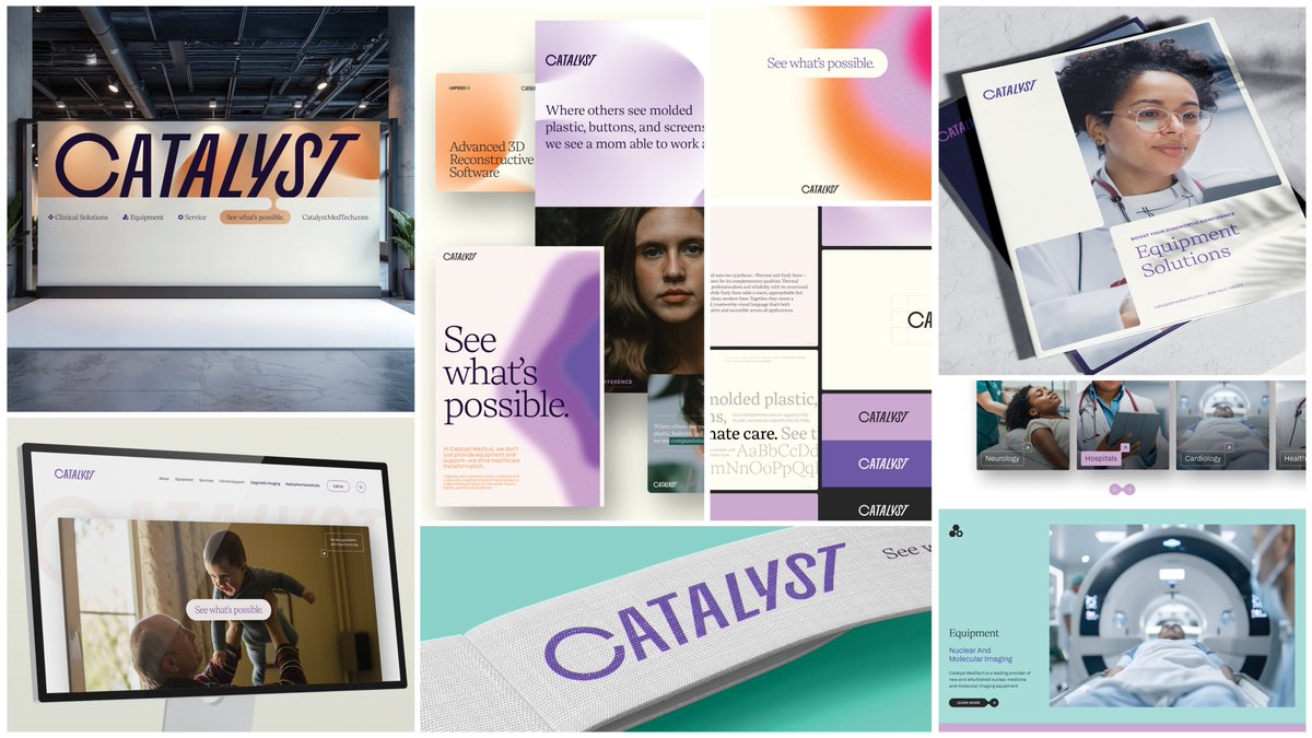 Catalyst MedTech is the leading provider of molecular imaging and nuclear medicine technology to healthcare providers across the US. We worked closely with CEO Martin Shirley and Adam Houston of Bridge Creative to build a bold visual identity for the new brand name.