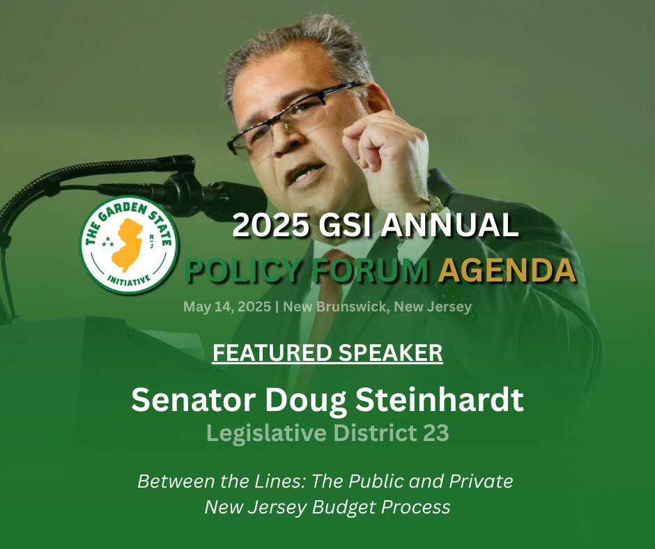 Excited to join <a href="/GSI_NewJersey/">Garden State Initiative</a> on May 14 for their Policy Forum Discussion!

Check out the agenda here: gardenstateinitiative.org/event/2025-gsi…