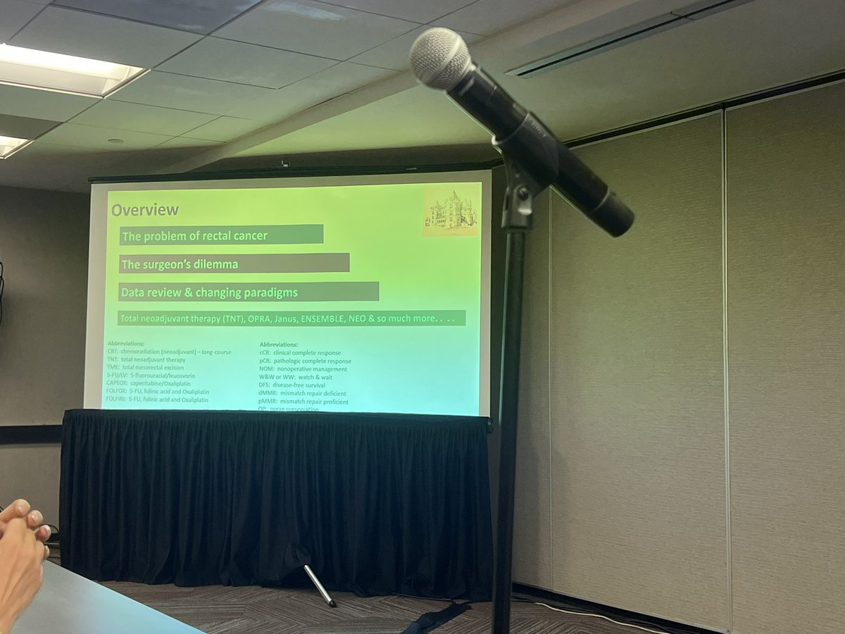 Flavio G Rocha, MD, FACS, FSSO (@flaviorochamd) on Twitter photo Comprehensive review of rectal cancer RCTs by <a href="/JoshSmithMDPhD/">Josh Smith, MD, PhD, FACS</a> <a href="/MSKCancerCenter/">Memorial Sloan Kettering Cancer Center</a> <a href="/SWOG/">SWOG Cancer Research Network</a> Surgery Committee Meeting in SF 🌉
<a href="/NCCN/">National Comprehensive Cancer Network (NCCN)</a> guidelines keep updating with progress
in ☢️ sequencing, triplet chemo, and W & W
#RAPIDO #OPRA #PROSPECT #NEOrt #JANUS
<a href="/ALLIANCE_org/">Alliance for Clinical Trials in Oncology</a> <a href="/eaonc/">ECOG-ACRIN Cancer Research Group</a> <a href="/NRGonc/">NRG Oncology</a> Comprehensive review of rectal cancer RCTs by <a href="/JoshSmithMDPhD/">Josh Smith, MD, PhD, FACS</a> <a href="/MSKCancerCenter/">Memorial Sloan Kettering Cancer Center</a> <a href="/SWOG/">SWOG Cancer Research Network</a> Surgery Committee Meeting in SF 🌉
<a href="/NCCN/">National Comprehensive Cancer Network (NCCN)</a> guidelines keep updating with progress
in ☢️ sequencing, triplet chemo, and W & W
#RAPIDO #OPRA #PROSPECT #NEOrt #JANUS
<a href="/ALLIANCE_org/">Alliance for Clinical Trials in Oncology</a> <a href="/eaonc/">ECOG-ACRIN Cancer Research Group</a> <a href="/NRGonc/">NRG Oncology</a>