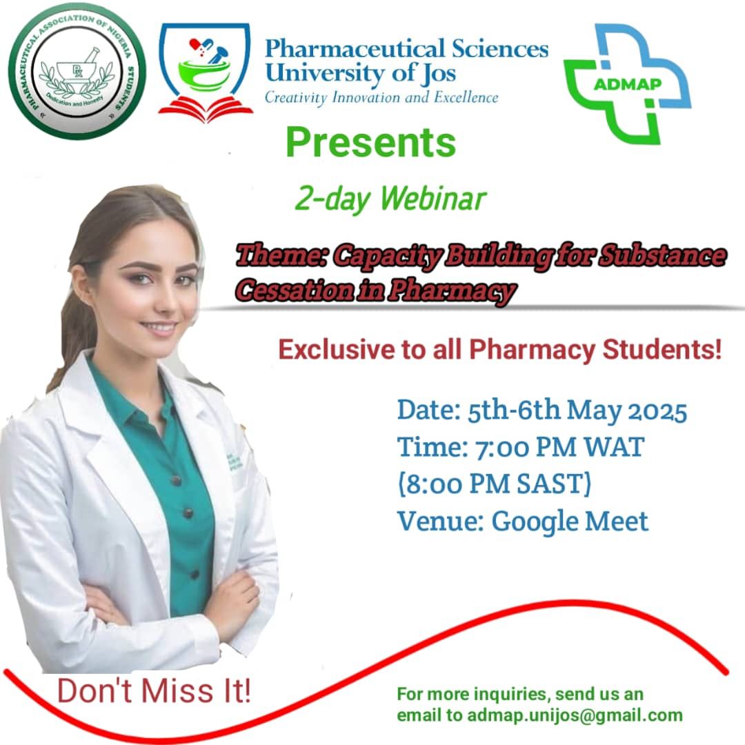 UTDEl_Light's tweet photo. Pharmacists, it’s time to lead the change!
Join us for a powerful session on Cessation Practice in Pharmacy
Let’s talk impact. Let’s talk action. Be part of the movement.
Join the group: https://t.co/0RjCdatyYz
For inquiries: admap.unijos@gmail.com
#ADMAP_UNIJOS #ADMAP https://t.co/zjS1yw2Apv