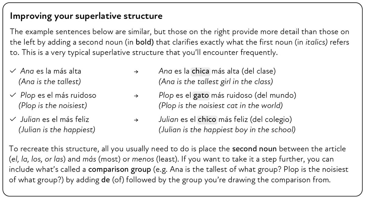 Extremely proud of year 11 and 12 this week for their excellent work in the GCSE and A Level speaking exams. Hats off to you all! Here's an explainer I've been working on tonight (one hour rewording etc!) for the 2nd edition of the grammar workbook. 🇪🇸💃