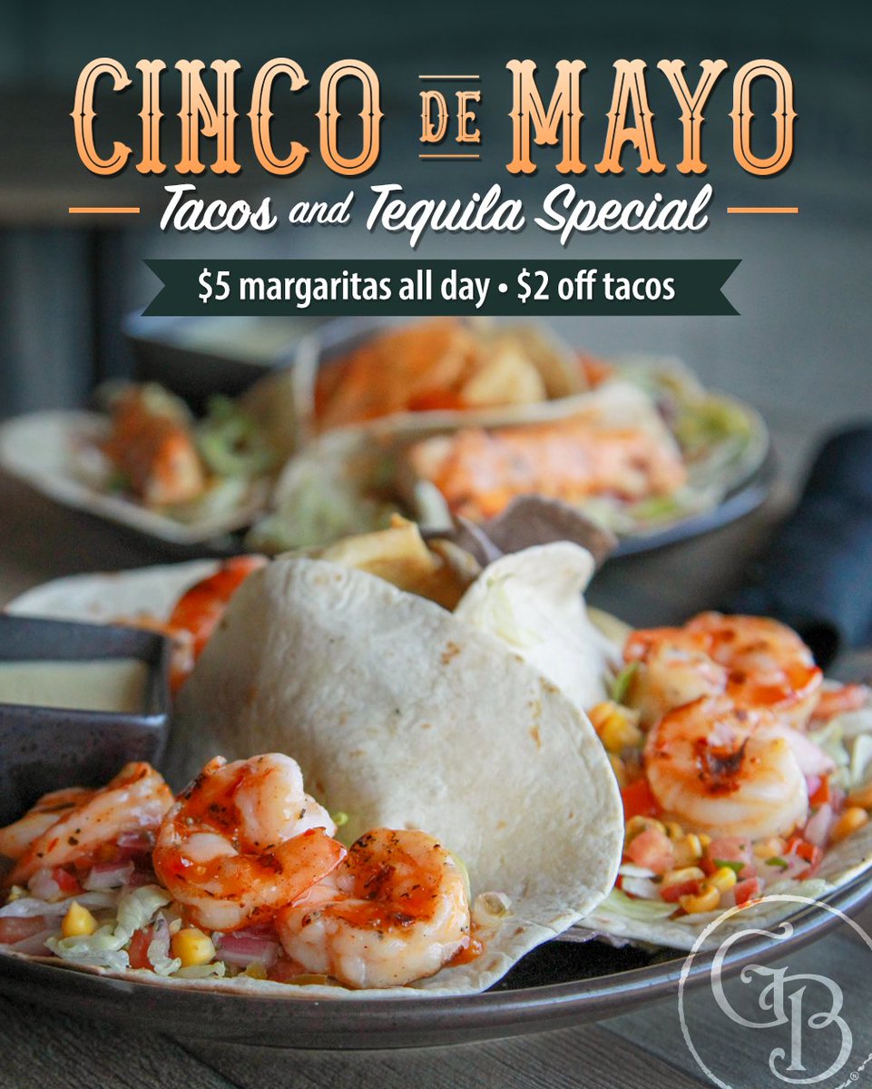 Cinco de Mayo at Georgia Blue!
Join us Monday, May 5th for a fiesta you don’t want to miss! 
🔥 $2 off Shrimp Tacos or Mahi Tacos
🍹 $5 Georgia Blue Tequila Margaritas – all day long!
🌟 Taco + Margarita Combo for just $25 (dine-in only)